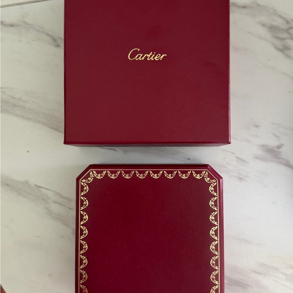 Cartier Jewelry Box Red Gift Case With Outer Box Authentic Excellent - Picture 2 of 5